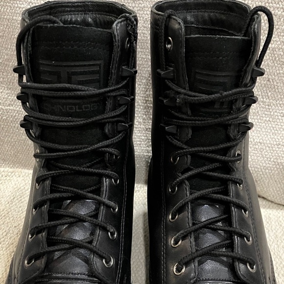 Ariat Men's size 9 wide Black laced Leather heritage kiltie Boots style 32501 - Picture 12 of 16